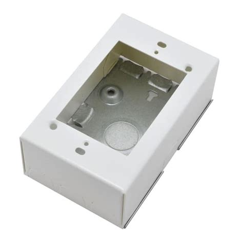 metal surface mount toggle switch box|Wiremold 700 Metal White Raceway Switch Box Kit.